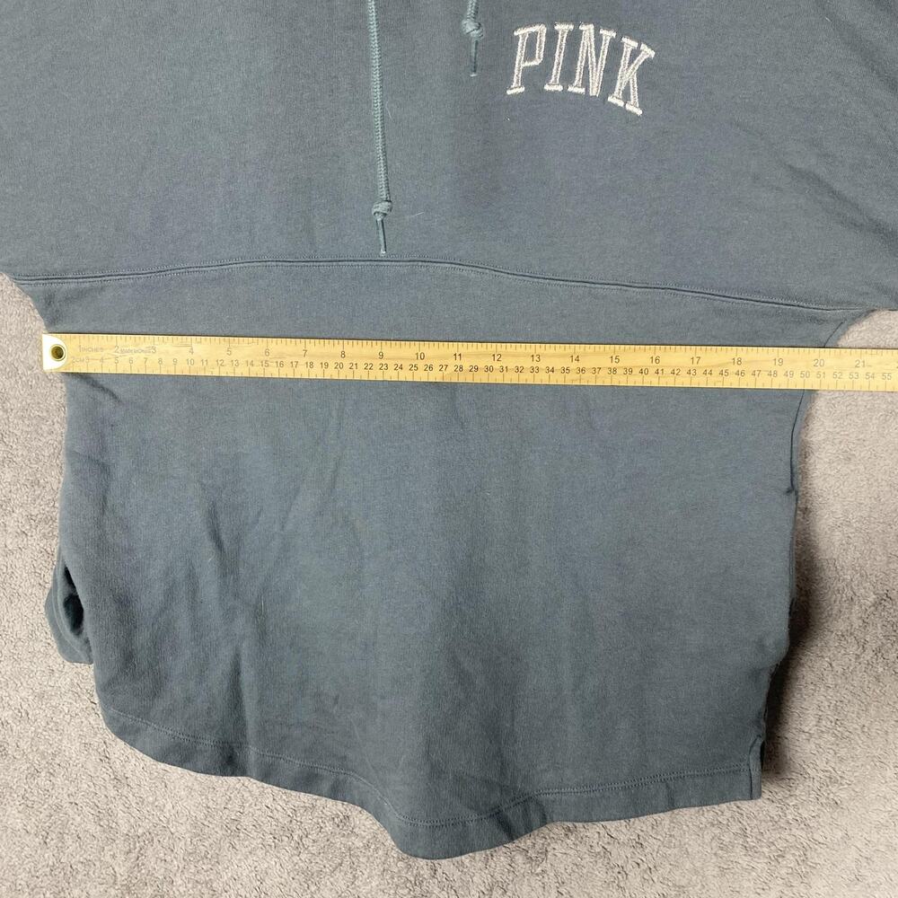 Victoria's Secret Pink Pullover Womens Small Quarter Zip Fleece Love Pink Hoodie - Picture 3 of 10